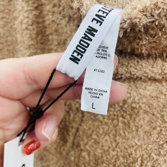 Steve Madden Womens Size Large Pull On Wide-Leg Chenille Sleep Pants in Tan $64 - Picture 7 of 9